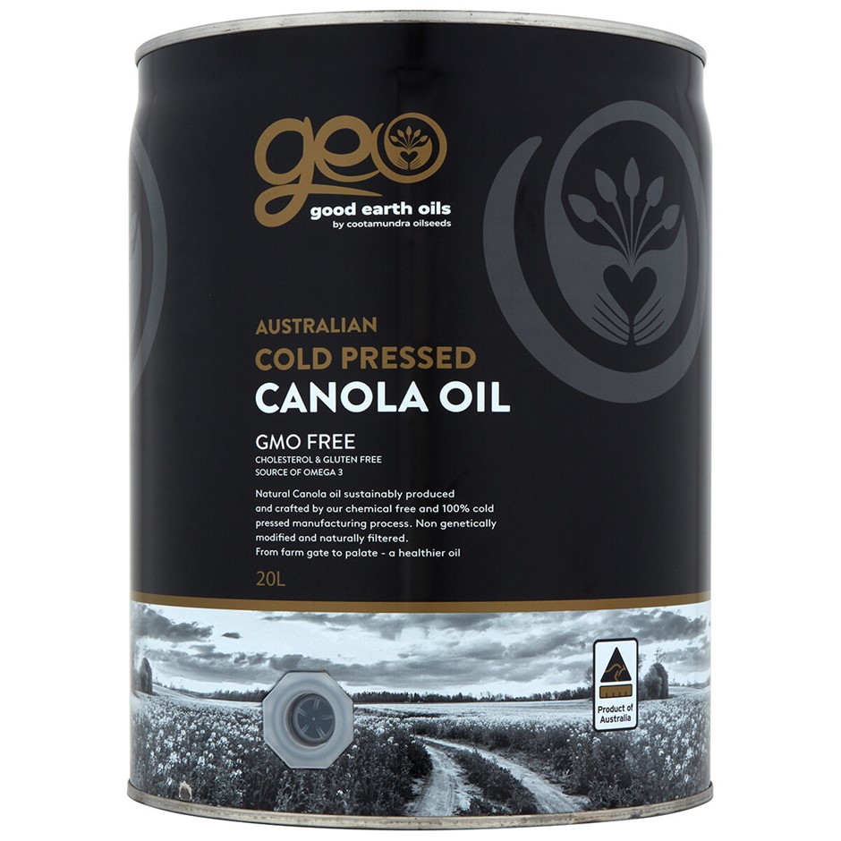 GOOD EARTH OILS Canola Oil, 20L. NB Dented can. Best Before 01/2025