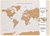 SPLOSH TVB04 Travel Board World Map, Large, Beige/White.
