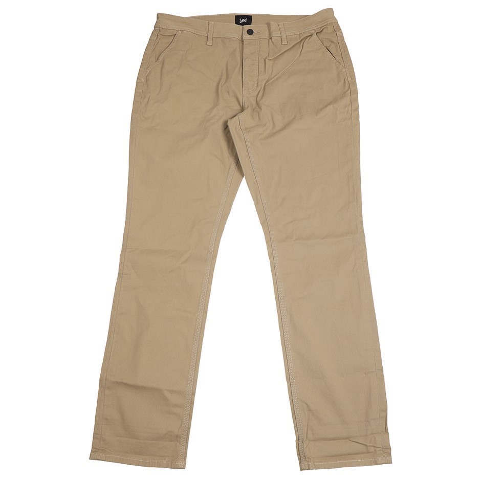 LEE Men's Stretch Chino Pants, Size 36, Cotton/Spandex, Stone Buyers Note