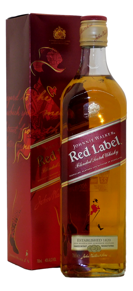Johnnie Walker Red Label Blended Scotch Whisky (1x 700mL) Scotland