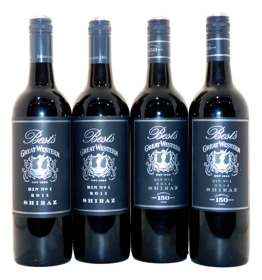 Mixed Pack of Bests Bin No 1 Shiraz Wine (4x 750mL) Great Western