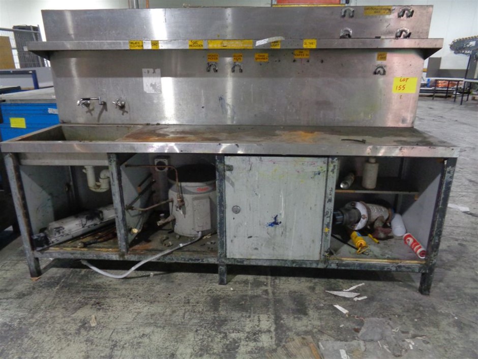 Stainless Steel Wash Bench with Hot Water Service Auction (0155-5055495 ...