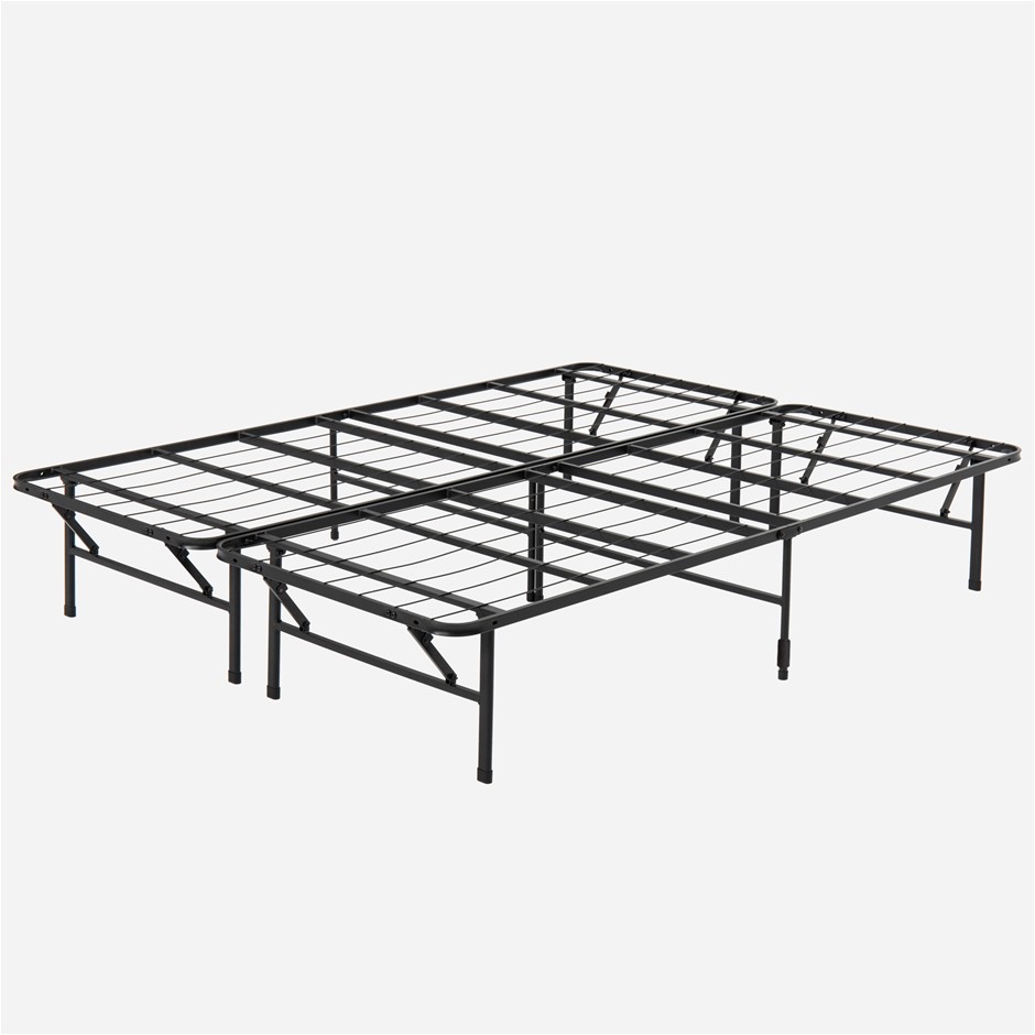 Bed Frame Zinus Folding Bed Queen Size Metal Bed Base Black Shawn