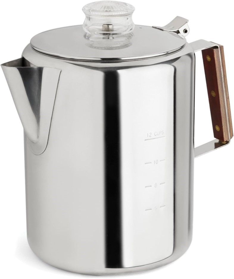 FOX RUN Rapid Brew Stainless Steel Stovetop Percolator Coffee Pot.