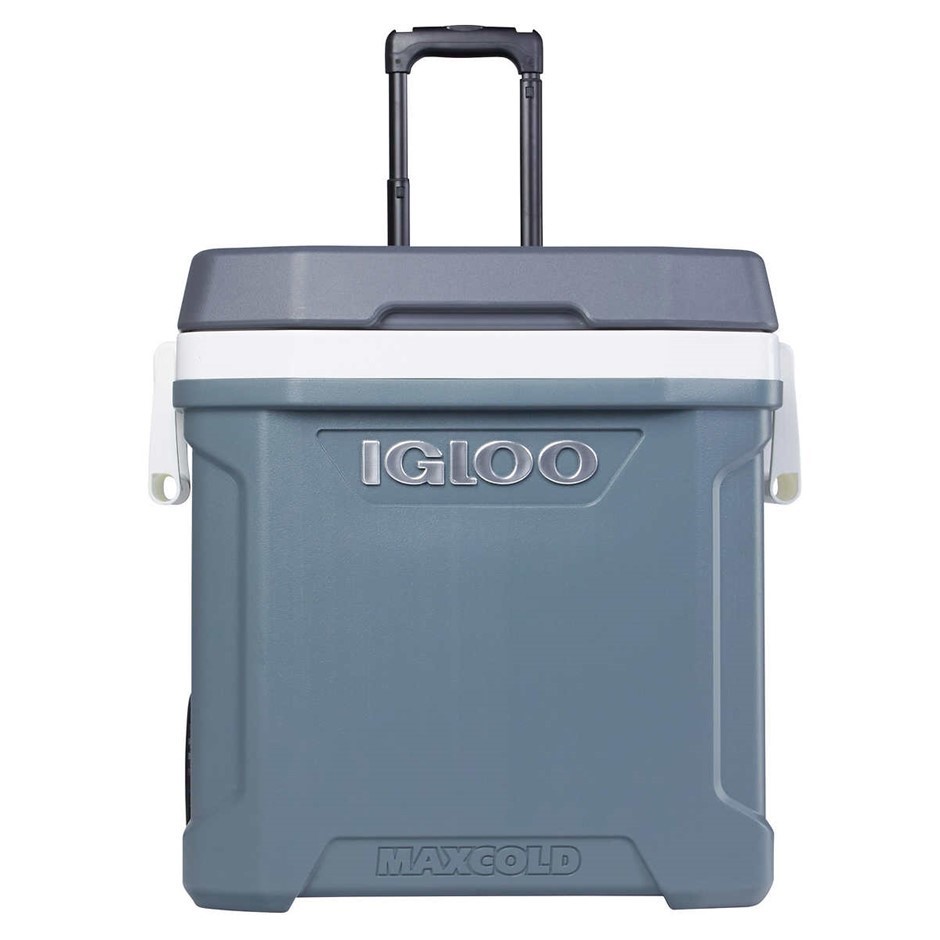 IGLOO MAXCOLD Cooler Box 58L/98 Cans w/ Wheels, Side Handles & Telescopic H
