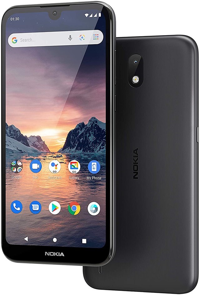 NOKIA 1.3 Go Edition Dual Sim Smartphone, 16GB Storage, Charcoal Black. NB: