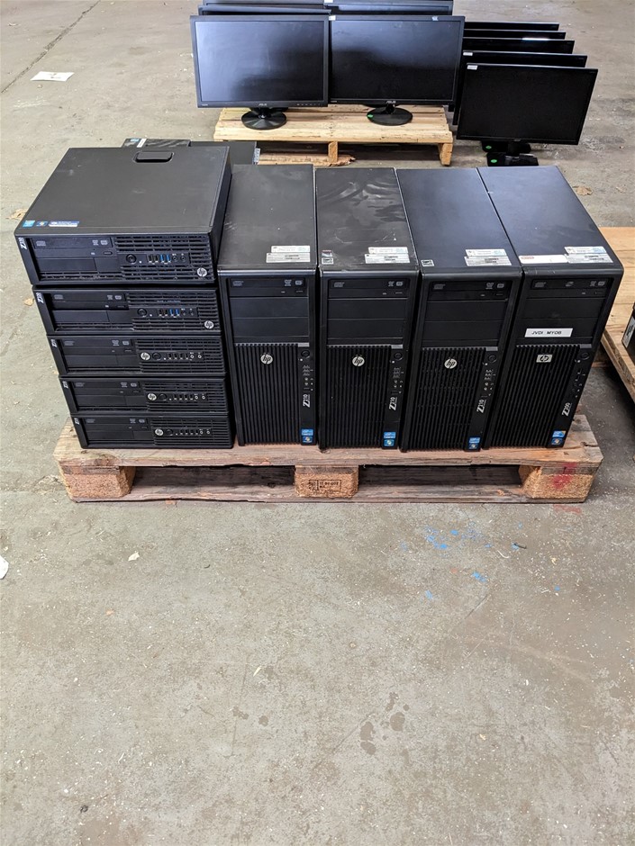 Pallet of Z series HP Desktop and Workstations. SFF and Tower Auction ...