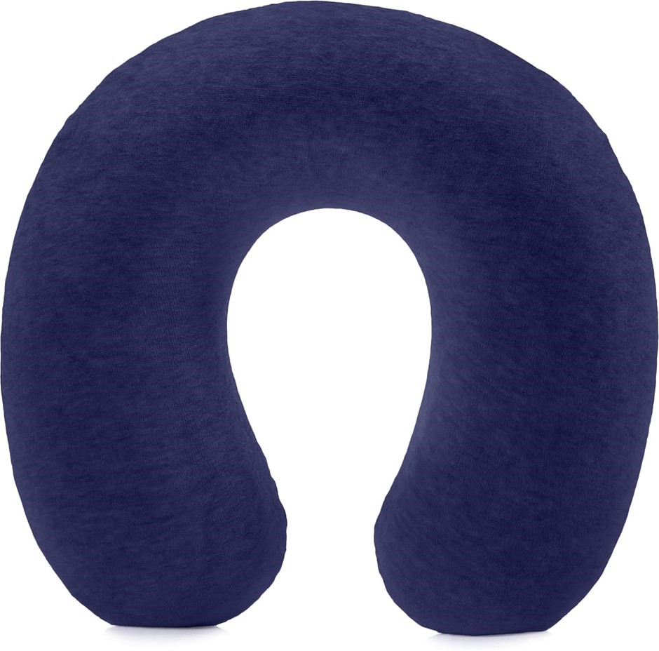 AMAZON BASICS Memory Foam Neck Travel Pillow - Navy Blue. NB: Slightly Dust