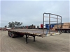 1989 Freighter   Triaxle Flat Top Trailer