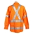 4 x WS WORKWEAR Mens Long Sleeve Shirt, Size M, Orange. Sewn company logo t
