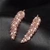 Elegant 18K Rose Gold plated Diamonds Simulants earrings