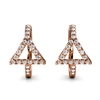 Elegant 18K Rose  Gold   plated   Diamonds  Simulants  earrings