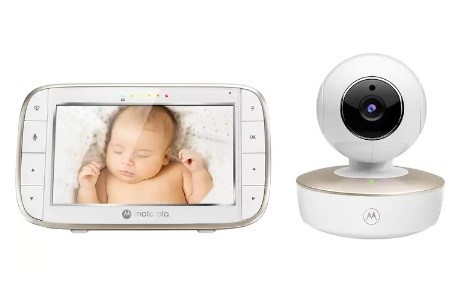 MOTOROLA VM855 Connect 5 Inch Portable Wi-Fi Video Audio Baby Monitor.