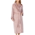 CAROLE HOCHMAN Women's Plush Wrap Robe, Size L, 100% Polyester, Mauve, ZCH5
