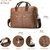 Mens Leather Laptop Work Bag Briefcase for Office, 30cm, Brown. Buyers Not