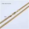 18K Yellow Gold Plated 5MM 22 Inches Cuban Chain Necklace