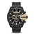 DIESEL Men's 53mm Mega Chief Chronograph Watch, Black Dial and Stainless St