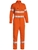 BISLEY Flame Resistant Hi-Vis Coverall, Size 102S, Orange. Lightweight With