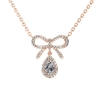 Elegant 18K Rose Gold plated Diamonds Simulants Necklace