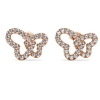 Elegant 18K Rose Gold plated Diamonds Simulants earrings