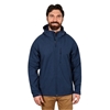 SIGNATURE Men's Fleece-Lined Softshell Hooded Jacket, Size XL, Blue.