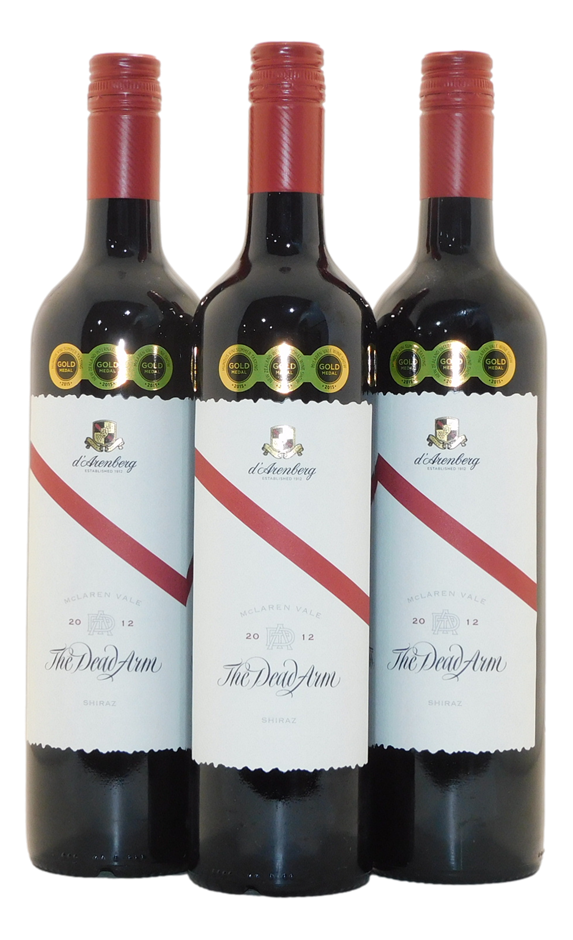D'Arenberg Dead Arm 2012 (3x 750mL), SA.