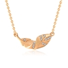 Elegant 18K Gold Vermeil Leaves Micro Pave Dazzling 3A Zircon leaf Necklace