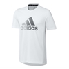 ADIDAS Men's D2M Logo Tee, Size L, Polyester/Cotton, White.  Buyers Note -