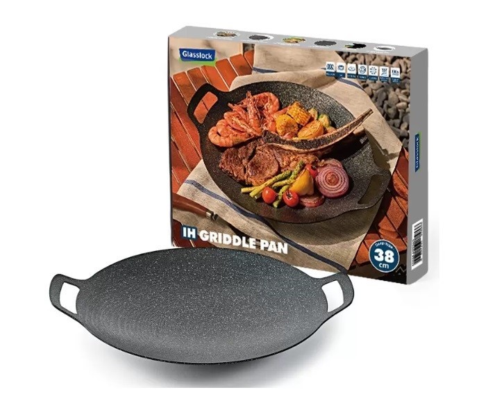 GLASSLOCK Griddle Pan 38cm.