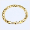 18K Yellow Gold Plated 7.5 MM 19cm Figaro Chain Bracelet