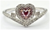 PINK DIAMOND 18 CARAT WHITE GOLD RING WITH $4,229 VALUATION