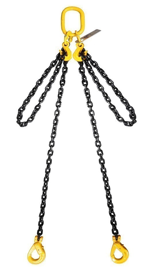 Lifting Chain Sling, 2Leg, WLL 5500kg, 10mm Chain x 2M c/w  Clevis Self Loc
