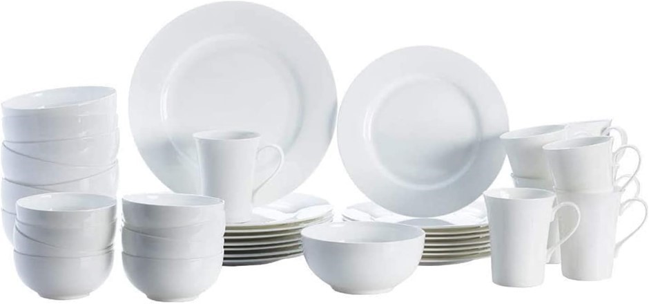 MIKASA 40 Piece Delray Bone China Dinnerware Set.