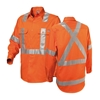 10 x WS WORKWEAR Mens Hi-Vis Button-Up Shirt, Size 5XL, Orange. With H-X-Re