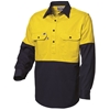 10 x WORKSENSE Cotton Drill 2-Tone Shirts, Size S, Long Sleeve, Closed Fron
