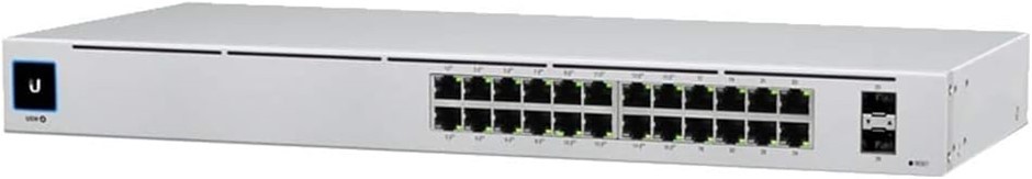 UBIQUITY Ubiquiti UniFi 24-Port Managed PoE+ Gigabit Switch with SFP 120W.