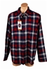 TILLEY Men's Flannel Shirt, Size 2XL, 100% Cotton, Red/Navy/White.