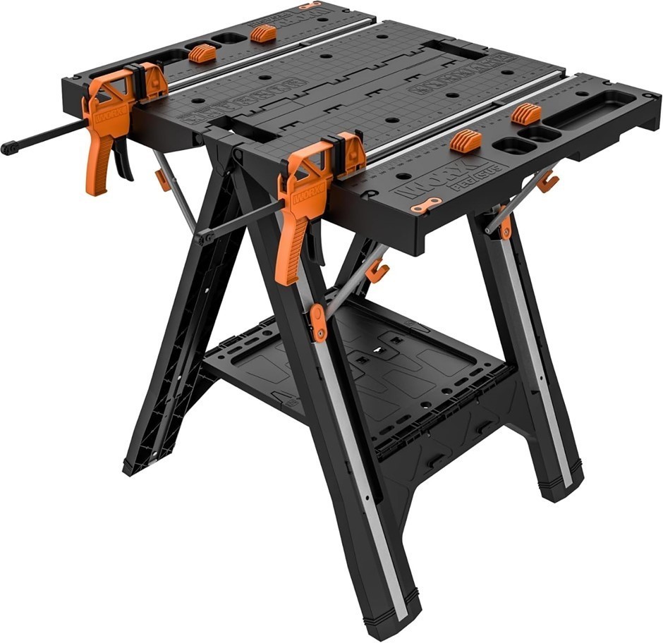 WORX Pegasus Multi-Function Work Table and Sawhorse with Quick Clamps and P
