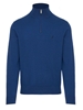 NAUTICA Men's Quarter Zip Sweater, Size L, 100% Cotton, Blue Limoges (41C),