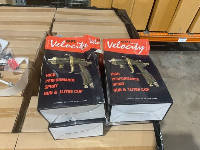 4 x GPI Velocity High Performance Spray Gun With 1Litre Cup Auction ...