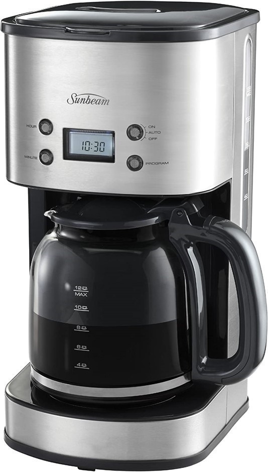 SUNBEAM PC7900 Drip Filter 12 Cup Electronic Coffee Machine, Stainless Stee