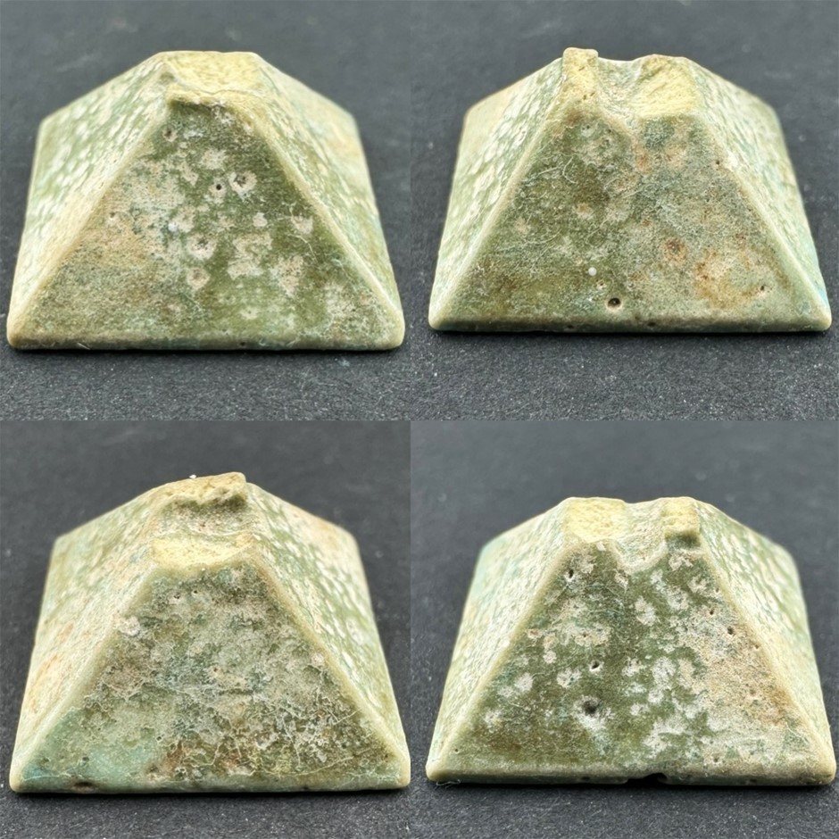 664-332 BC ANCIENT EGYPTIAN FAIENCE PYRAMID OF GIZA STATUETTE (LATE ...