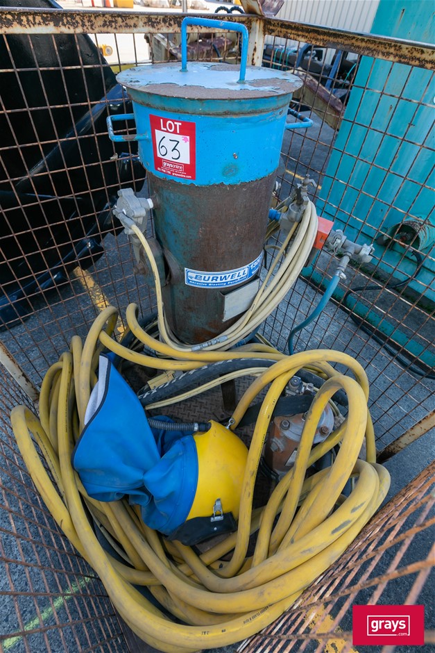 Burwell Abrasive Blasting Equipment with Mesh Stillage Auction (0063
