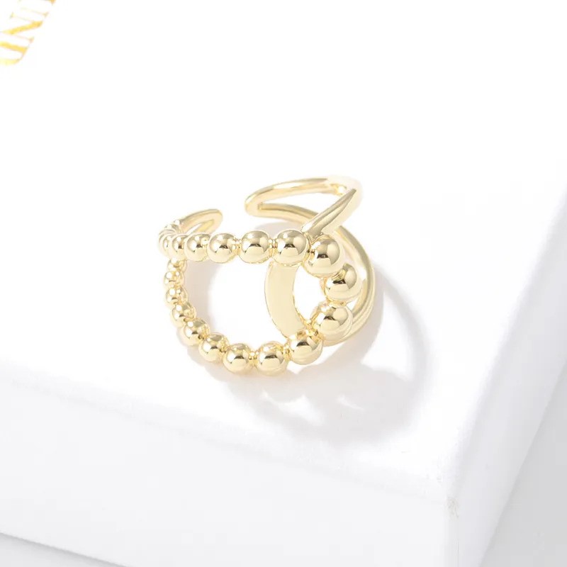 Elegant 18K Yellow Gold plated Ring Adjustable