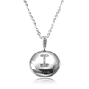 Personalized Letter 'I' Platinum with CZ Jewelry Beads Pendant Necklace