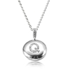 Personalized Letter 'Q' Platinum with CZ Jewelry Beads Pendant Necklace