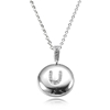 Personalized Letter 'U' Platinum with CZ Jewelry Beads Pendant Necklace
