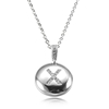 Personalized Letter 'X' Platinum with CZ Jewelry Beads Pendant Necklace