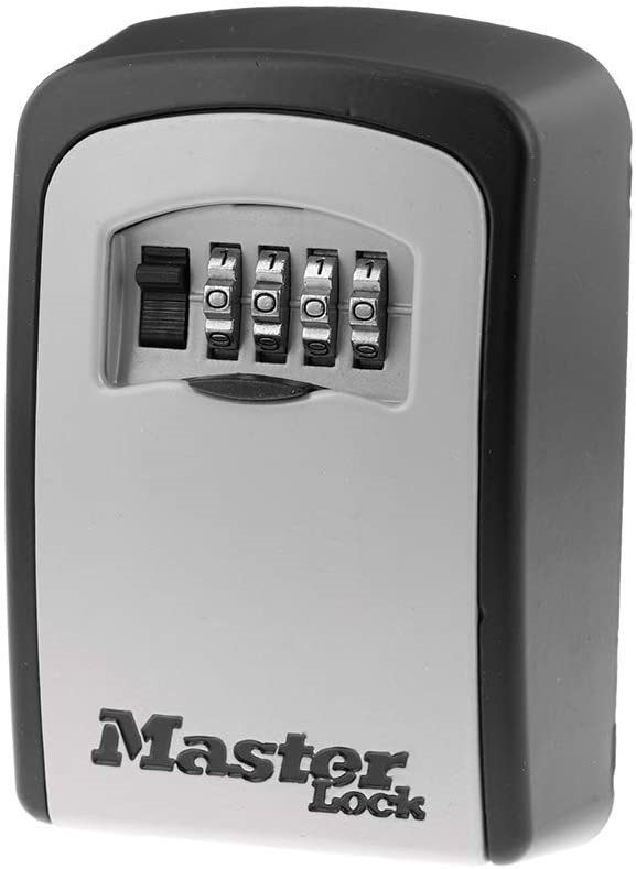 MASTER LOCK Resettable Key Safe, Black/Grey. 5401D, Wall-mount Lock Box, Ho
