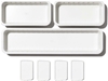 2 x OXO 3-Piece Adjustable Drawer Bin Slim Set, White.